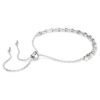 Matrix-Armband mit Kristallperle, Rundschliff, weiss, rhodiniert Matrix-Armband mit Kristallperle, Rundschliff, weiss, rhodiniert