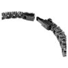 Matrix-Armband mit rundgeschliffenen Steinen, grau, rutheniumbeschichtet Matrix-Armband mit rundgeschliffenen Steinen, grau, rutheniumbeschichtet