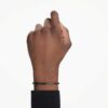 Matrix-Armband mit rundgeschliffenen Steinen, schwarz, rutheniumbeschichtet Matrix-Armband mit rundgeschliffenen Steinen, schwarz, rutheniumbeschichtet