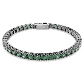 Matrix-Armband, Rundschliff, grün, rutheniumbeschichtet