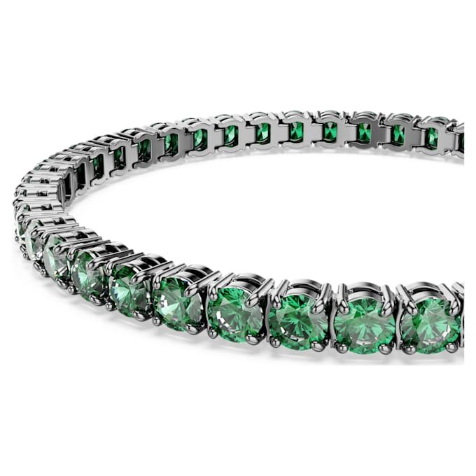 Matrix-Armband, Rundschliff, grün, rutheniumbeschichtet Matrix-Armband, Rundschliff, grün, rutheniumbeschichtet