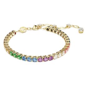 Matrix-Armband, Rundschliff, mehrfarbig, goldfarben plattiert