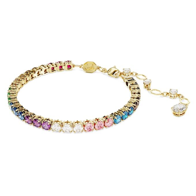 Matrix-Armband, Rundschliff, mehrfarbig, goldfarben plattiert Matrix-Armband, Rundschliff, mehrfarbig, goldfarben plattiert