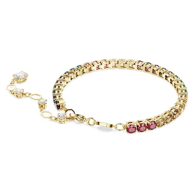 Matrix-Armband, Rundschliff, mehrfarbig, goldfarben plattiert Matrix-Armband, Rundschliff, mehrfarbig, goldfarben plattiert