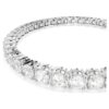 Matrix-Armband, Rundschliff, weiss, rhodiniert Matrix-Armband, Rundschliff, weiss, rhodiniert