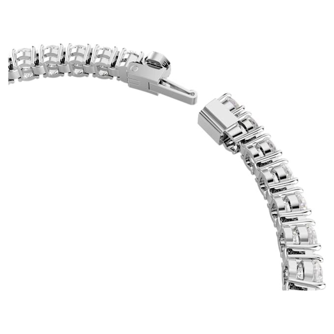 Matrix-Armband, Rundschliff, weiss, rhodiniert Matrix-Armband, Rundschliff, weiss, rhodiniert