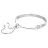 Matrix-Armband, Rundschliff, weiss, rhodiniert Matrix-Armband, Rundschliff, weiss, rhodiniert