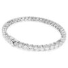 Matrix-Armband, Rundschliff, weiss, rhodiniert Matrix-Armband, Rundschliff, weiss, rhodiniert