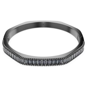 Matrix-Armreif im Baguette-Schliff, achteckige Form, grau, rutheniumbeschichtet
