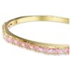 Matrix-Armreif im Baguette-Schliff, achteckige Form, rosa, goldfarben plattiert Matrix-Armreif im Baguette-Schliff, achteckige Form, rosa, goldfarben plattiert