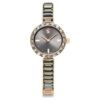 Matrix Armreif-Uhr Swiss Made, Kristall-Armband, grau, roségoldfarbenes Finish Matrix Armreif-Uhr Swiss Made, Kristall-Armband, grau, roségoldfarbenes Finish