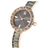 Matrix Armreif-Uhr Swiss Made, Kristall-Armband, grau, roségoldfarbenes Finish Matrix Armreif-Uhr Swiss Made, Kristall-Armband, grau, roségoldfarbenes Finish