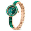 Matrix Armreif-Uhr Swiss Made, Kristall-Armband, grün, champagnerfarbene Goldoptik Matrix Armreif-Uhr Swiss Made, Kristall-Armband, grün, champagnerfarbene Goldoptik