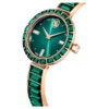 Matrix Armreif-Uhr Swiss Made, Kristall-Armband, grün, champagnerfarbene Goldoptik Matrix Armreif-Uhr Swiss Made, Kristall-Armband, grün, champagnerfarbene Goldoptik