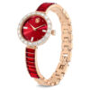 Matrix Armreifuhr Swiss Made, Kristallarmband, rot, roségoldfarben Matrix Armreifuhr Swiss Made, Kristallarmband, rot, roségoldfarben