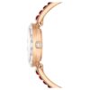 Matrix Armreifuhr Swiss Made, Kristallarmband, rot, roségoldfarben Matrix Armreifuhr Swiss Made, Kristallarmband, rot, roségoldfarben
