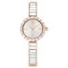 Matrix Armreih-Uhr Swiss Made, Kristall-Armband, weiss, roségoldfarbenes Finish Matrix Armreih-Uhr Swiss Made, Kristall-Armband, weiss, roségoldfarbenes Finish