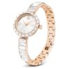 Matrix Armreih-Uhr Swiss Made, Kristall-Armband, weiss, roségoldfarbenes Finish Matrix Armreih-Uhr Swiss Made, Kristall-Armband, weiss, roségoldfarbenes Finish