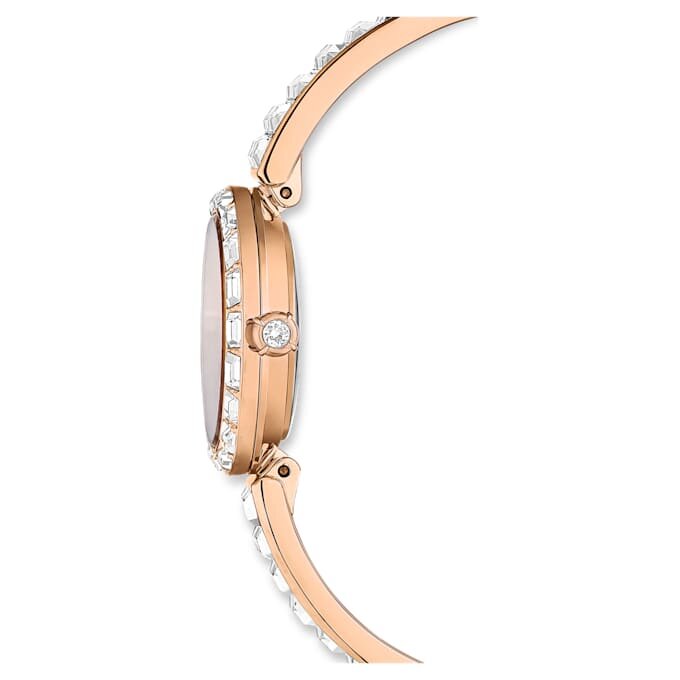 Matrix Armreih-Uhr Swiss Made, Kristall-Armband, weiss, roségoldfarbenes Finish Matrix Armreih-Uhr Swiss Made, Kristall-Armband, weiss, roségoldfarbenes Finish