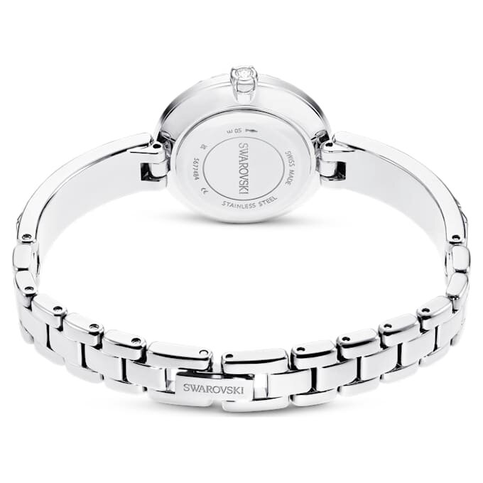 Matrix Armreih-Uhr Swiss Made, Kristallarmband, weiss, Edelstahl Matrix Armreih-Uhr Swiss Made, Kristallarmband, weiss, Edelstahl