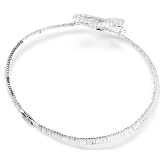 Matrix-Choker im Baguette-Schliff, weiss, rhodiniert Matrix-Choker im Baguette-Schliff, weiss, rhodiniert