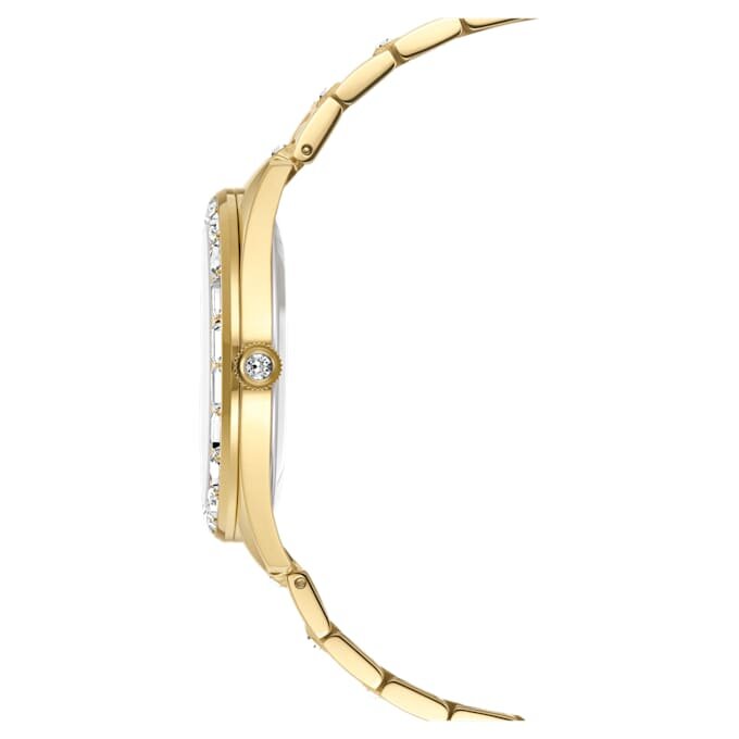 Matrix Date Uhr Swiss Made, Metallarmband, Goldton, goldfarbene Oberfläche Matrix Date Uhr Swiss Made, Metallarmband, Goldton, goldfarbene Oberfläche