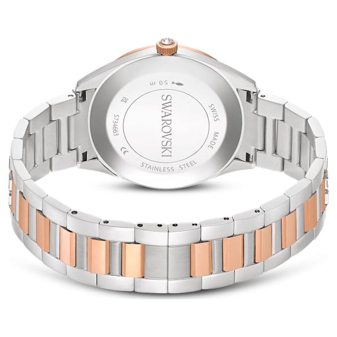 Matrix Date Uhr Swiss Made, Metallarmband, roségoldfarben, Mischmetall-Finish Matrix Date Uhr Swiss Made, Metallarmband, roségoldfarben, Mischmetall-Finish