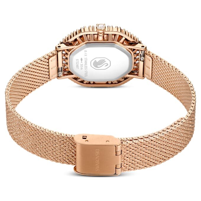 Matrix Octagon Uhr mit Metallarmband, Roségold-Farbton, roségoldfarbene Oberfläche Matrix Octagon Uhr mit Metallarmband, Roségold-Farbton, roségoldfarbene Oberfläche