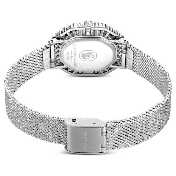 Matrix Octagon Uhr mit Metallarmband, silberfarben, Edelstahl Matrix Octagon Uhr mit Metallarmband, silberfarben, Edelstahl