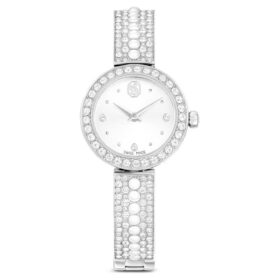 Matrix Pearl Armbanduhr Swiss Made, Kristallarmband, weiss, Edelstahl