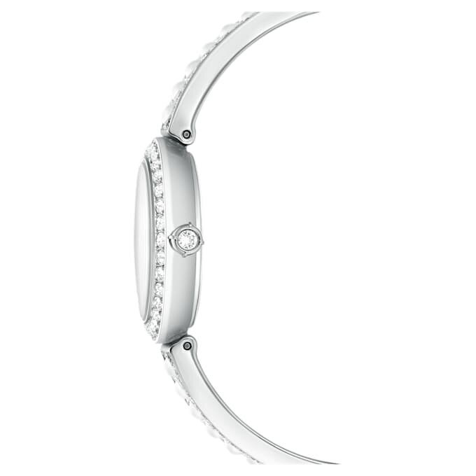 Matrix Pearl Armbanduhr Swiss Made, Kristallarmband, weiss, Edelstahl Matrix Pearl Armbanduhr Swiss Made, Kristallarmband, weiss, Edelstahl