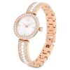 Matrix Pearl Armreif-Armband-Uhr Swiss Made, Kristall-Armband, weiss, roségoldfarben Matrix Pearl Armreif-Armband-Uhr Swiss Made, Kristall-Armband, weiss, roségoldfarben