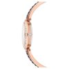Matrix Pearl Armreih-Uhr Swiss Made, Kristall-Armband, schwarz, roségoldfarbenes Finish
