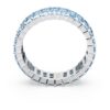 Matrix-Ring im Baguette-Schliff, blau, rhodiniert Matrix-Ring im Baguette-Schliff, blau, rhodiniert