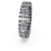Matrix-Ring im Baguette-Schliff, grau, rutheniumbeschichtet Matrix-Ring im Baguette-Schliff, grau, rutheniumbeschichtet