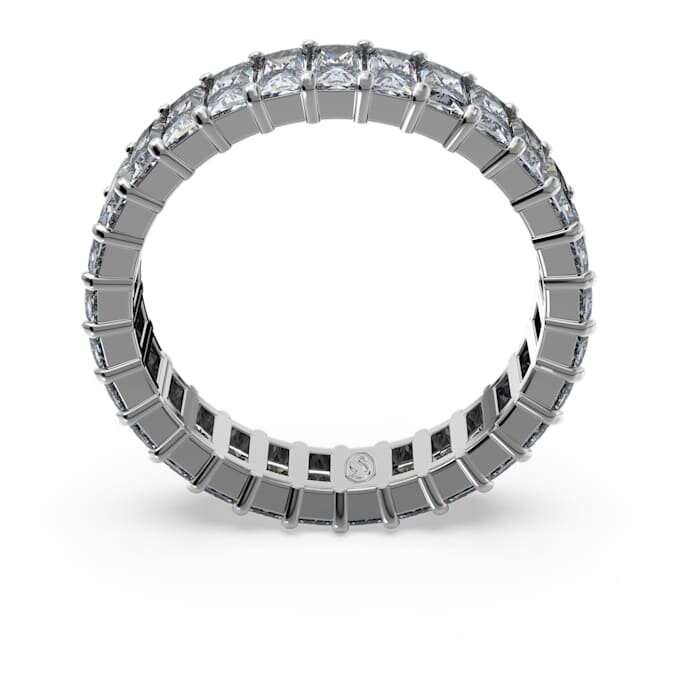 Matrix-Ring im Baguette-Schliff, grau, rutheniumbeschichtet Matrix-Ring im Baguette-Schliff, grau, rutheniumbeschichtet