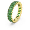 Matrix-Ring im Baguette-Schliff, grün, goldfarben plattiert Matrix-Ring im Baguette-Schliff, grün, goldfarben plattiert