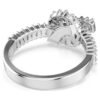 Matrix-Ring im Baguette-Schliff, Knoten, weiss, rhodiniert Matrix-Ring im Baguette-Schliff, Knoten, weiss, rhodiniert