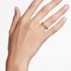 Matrix-Ring im Baguette-Schliff, mehrfarbig, goldfarben plattiert Matrix-Ring im Baguette-Schliff, mehrfarbig, goldfarben plattiert