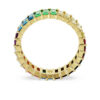 Matrix-Ring im Baguette-Schliff, mehrfarbig, goldfarben plattiert Matrix-Ring im Baguette-Schliff, mehrfarbig, goldfarben plattiert