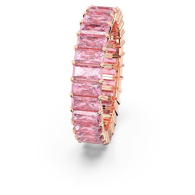 Matrix-Ring im Baguette-Schliff, rosa, roségoldfarben plattiert Matrix-Ring im Baguette-Schliff, rosa, roségoldfarben plattiert