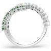 Matrix-Ring mit gemischten Schliffen, grün, rhodiniert Matrix-Ring mit gemischten Schliffen, grün, rhodiniert