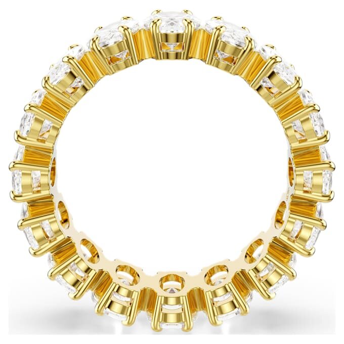 Matrix-Ring mit ovalem Schliff, weiss, vergoldet Matrix-Ring mit ovalem Schliff, weiss, vergoldet
