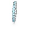 Matrix-Ring mit rundem Schliff, blau, rhodiniert