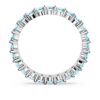 Matrix-Ring mit rundem Schliff, blau, rhodiniert