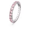 Matrix-Ring mit rundem Schliff, rosa, rhodiniert