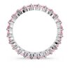 Matrix-Ring mit rundem Schliff, rosa, rhodiniert