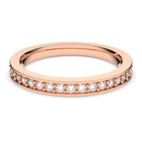 Matrix-Ring, weiss, roségoldfarben vergoldet