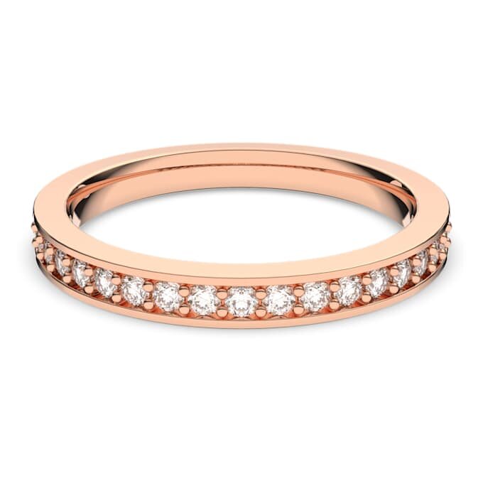 Matrix-Ring, weiss, roségoldfarben vergoldet Matrix-Ring, weiss, roségoldfarben vergoldet