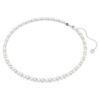 Matrix-Set Kristallperle, Rundschliff, weiss, rhodiniert Matrix-Set Kristallperle, Rundschliff, weiss, rhodiniert